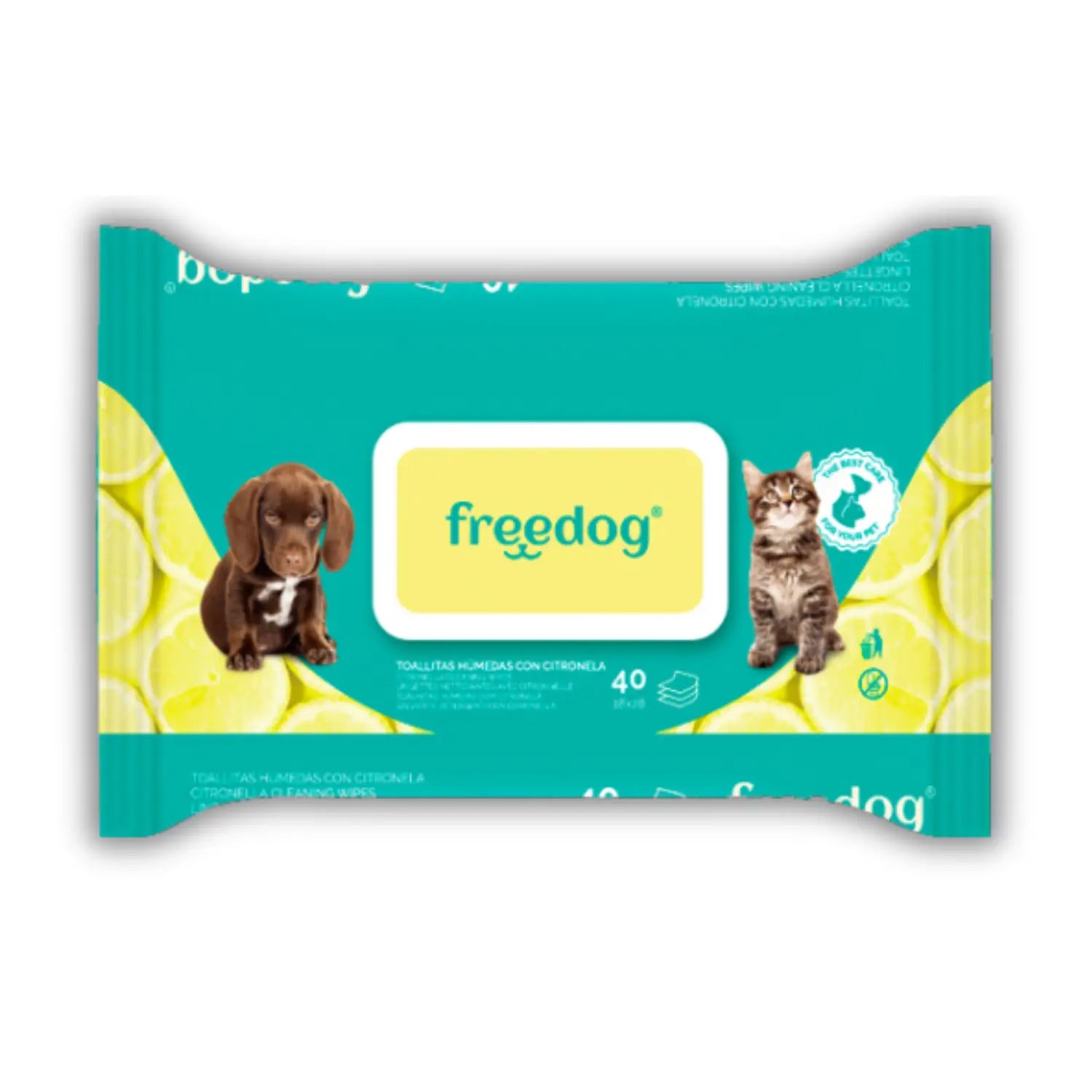 Toallitas Húmedas Citronela Freedog 40Udes 28X18Cm - Mejor Precio - Mascotas Ávila