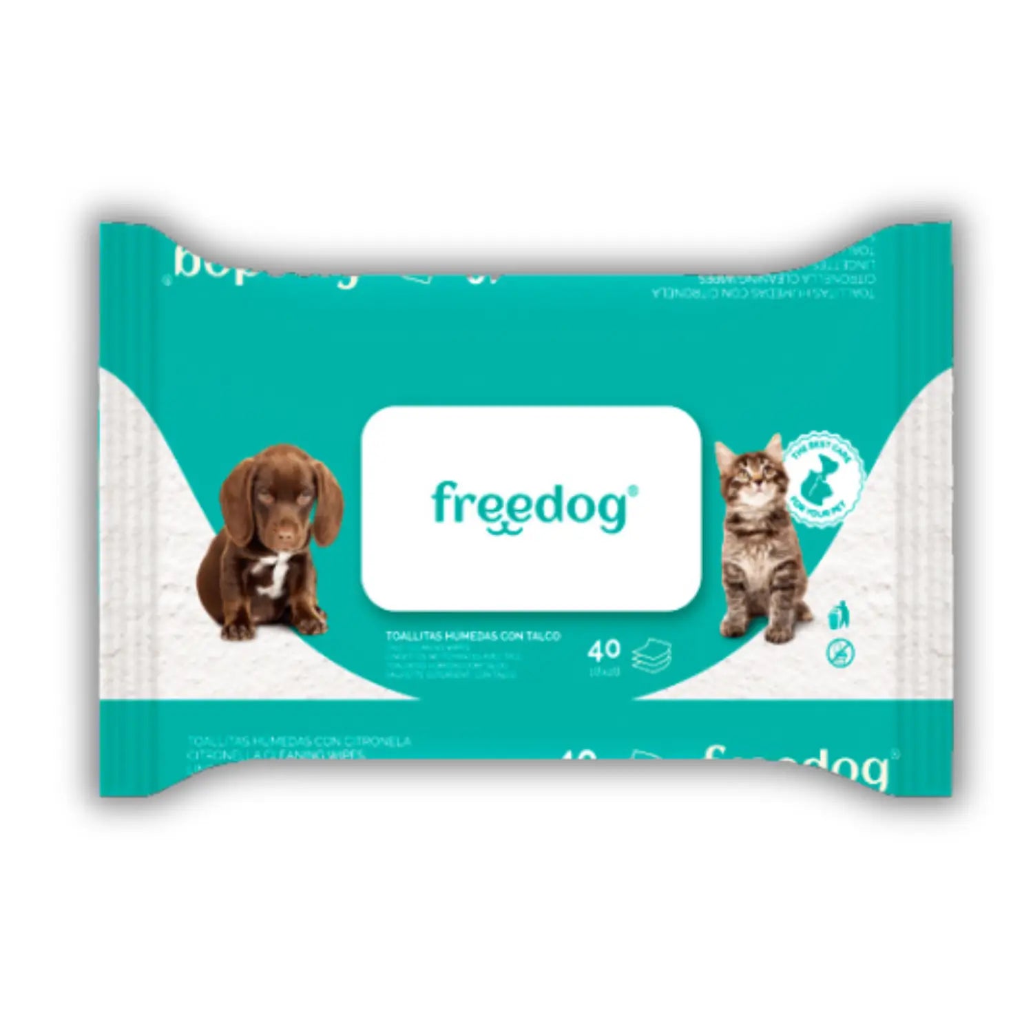 Toallitas Húmedas Talco Freedog 40Udes 28X18Cm - Mejor Precio - Mascotas Ávila