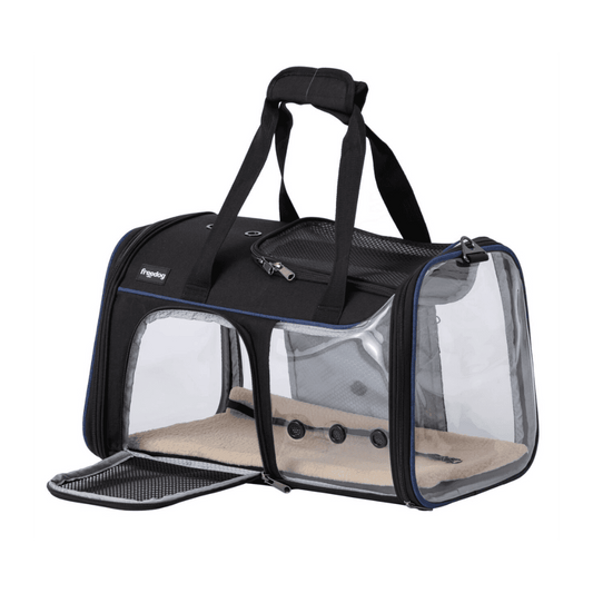 Freedog Transportín Transparente JFK 49x29x29cm para Perros y Gatos FREEDOG Mascotas-Ávila
