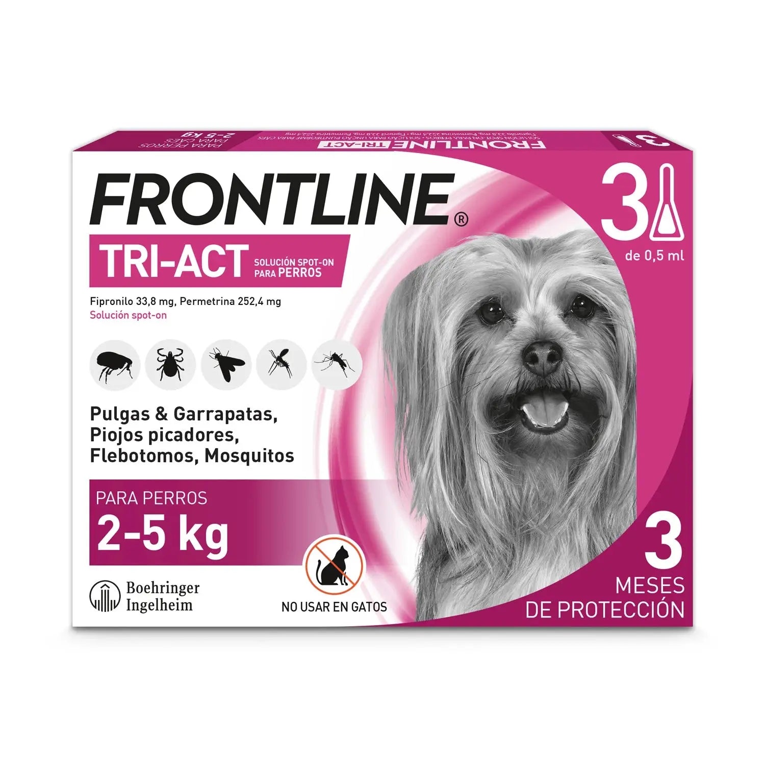 Frontline Tri-Act Pack 3 Pipetas Antiparasitarias para Perros BOEHRINGER Mascotas-Ávila