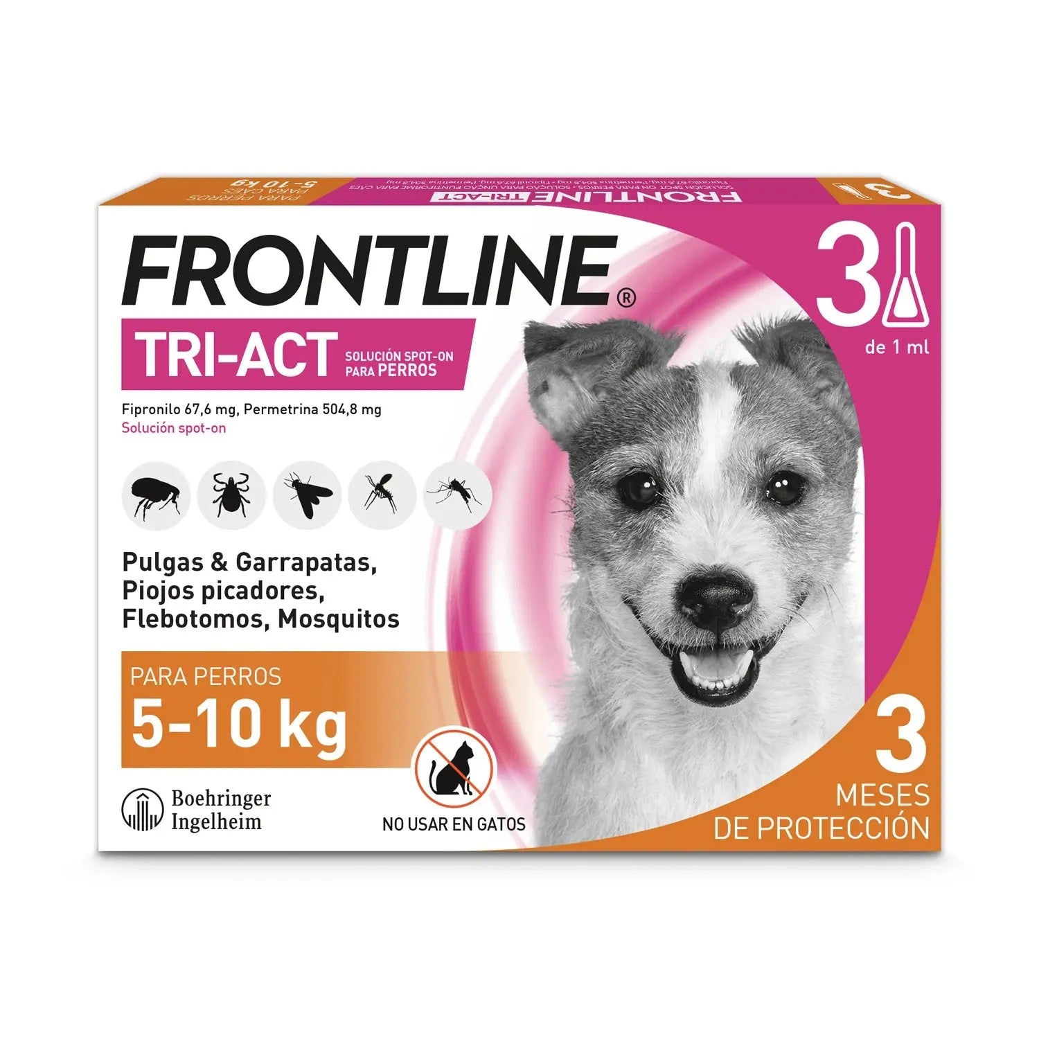 Frontline Tri-Act Pack 3 Pipetas Antiparasitarias para Perros BOEHRINGER Mascotas-Ávila