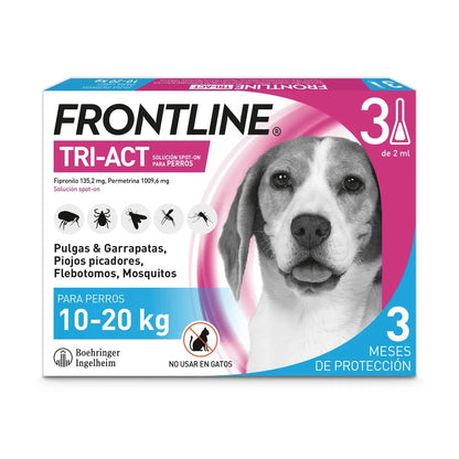 Frontline Tri-Act Pack 3 Pipetas Antiparasitarias para Perros BOEHRINGER Mascotas-Ávila