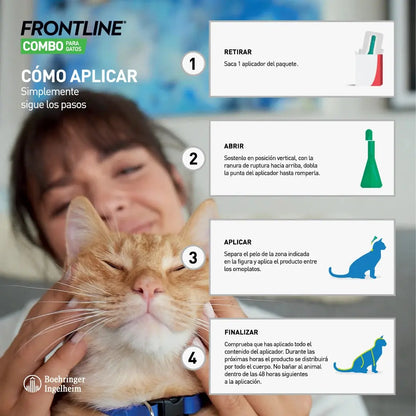 Frontline® Combo Antiparasitario Spot On para Gatos 3 Pipetas BOEHRINGER Mascotas-Ávila