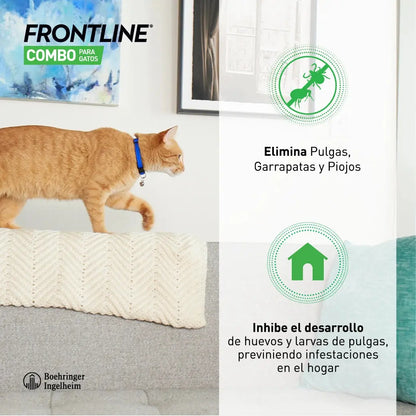 Frontline® Combo Antiparasitario Spot On para Gatos 3 Pipetas BOEHRINGER Mascotas-Ávila