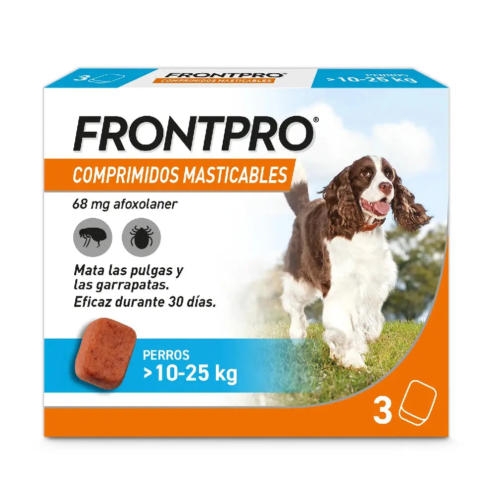 Frontpro Comprimidos Masticables Antiparasitarios para Perros 3 uds. BOEHRINGER Mascotas-Ávila