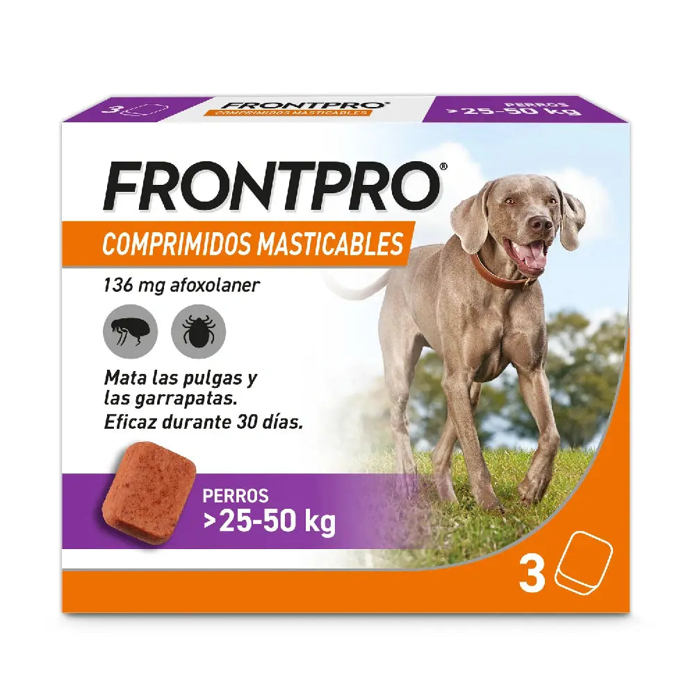 Frontpro Comprimidos Masticables Antiparasitarios para Perros 3 uds. BOEHRINGER Mascotas-Ávila