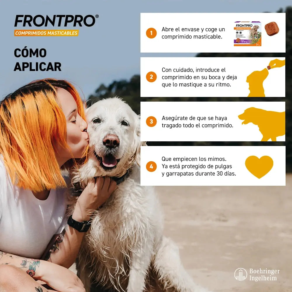 Frontpro Comprimidos Masticables Antiparasitarios para Perros 3 uds. BOEHRINGER Mascotas-Ávila