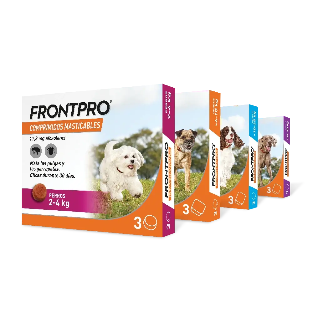 Frontpro Comprimidos Masticables Antiparasitarios para Perros 3 uds. BOEHRINGER Mascotas-Ávila