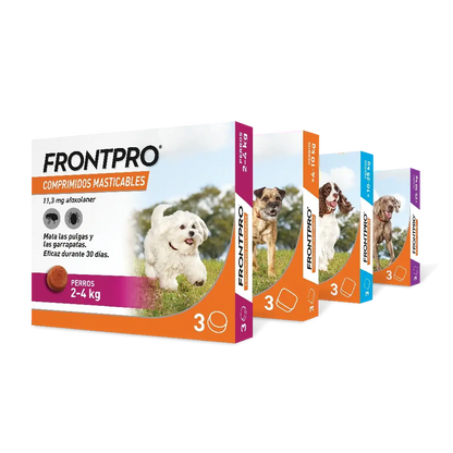 Frontpro Comprimidos Masticables Antiparasitarios para Perros 3 uds. BOEHRINGER Mascotas-Ávila
