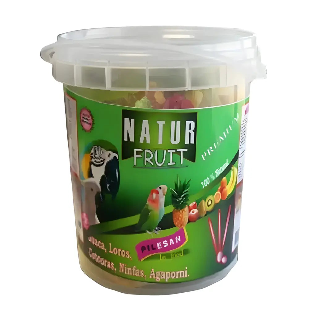 Fruta Deshidratada Loros 300 g Cubo Pilesan PILESAN Mascotas-Ávila