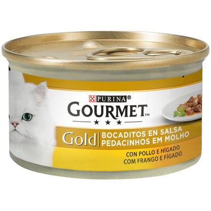 Gourmet Gold Bocaditos Pollo e Hígado 85 g Comida Húmeda para Gatos GOURMET Mascotas-Ávila