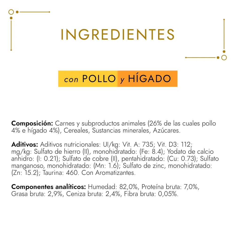 Gourmet Gold Bocaditos Pollo e Hígado 85 g Comida Húmeda para Gatos GOURMET Mascotas-Ávila