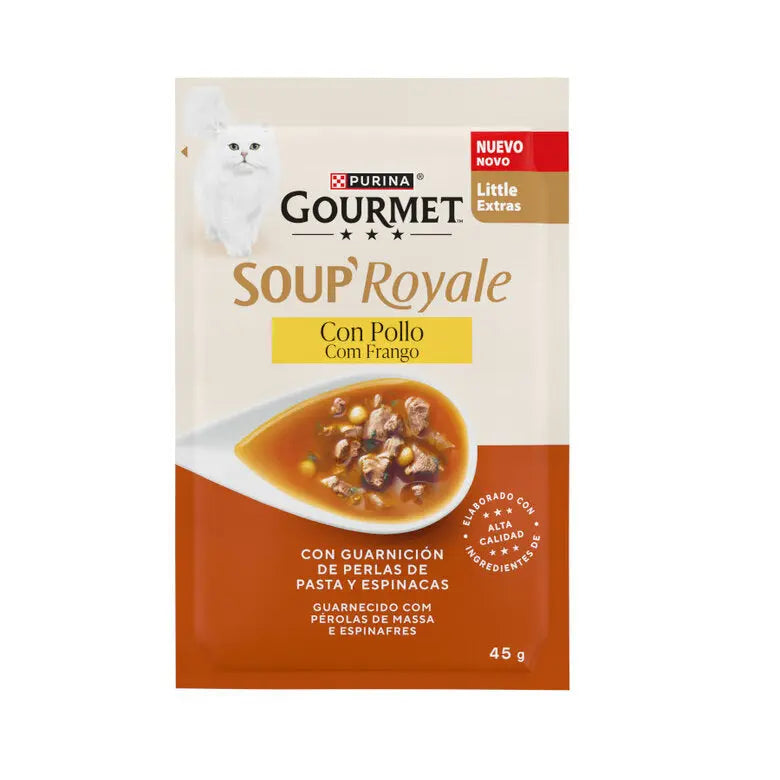 Gourmet Soup Royale Pollo Sopa Comida Húmeda para Gatos GOURMET Mascotas-Ávila