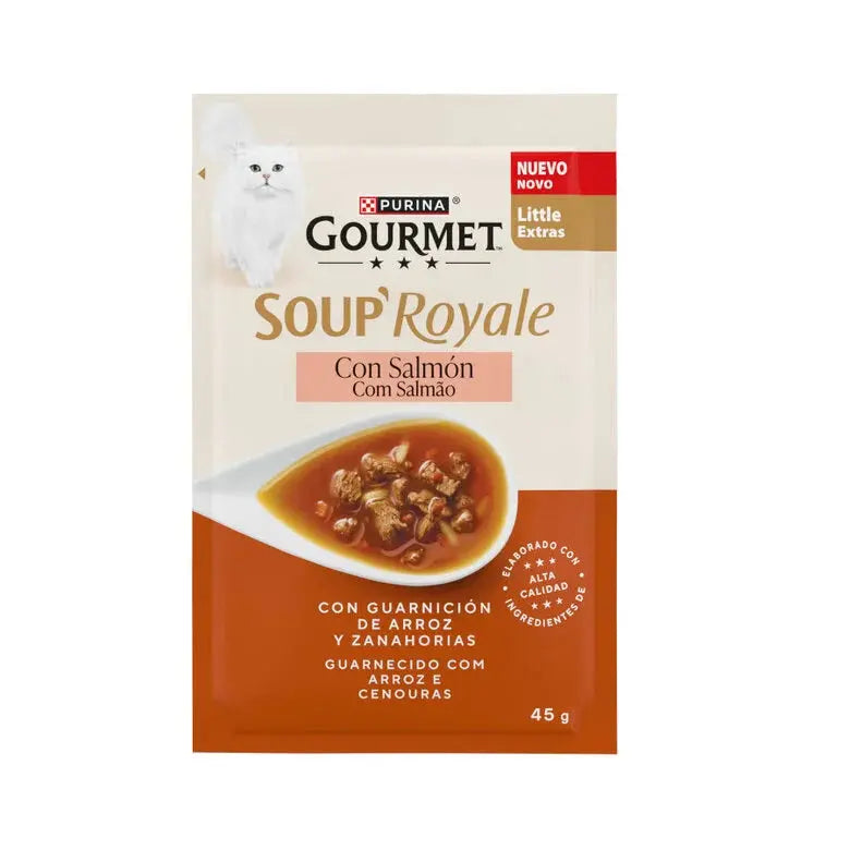 Gourmet Soup Royale Salmón Sopa Comida Húmeda para Gatos GOURMET Mascotas-Ávila