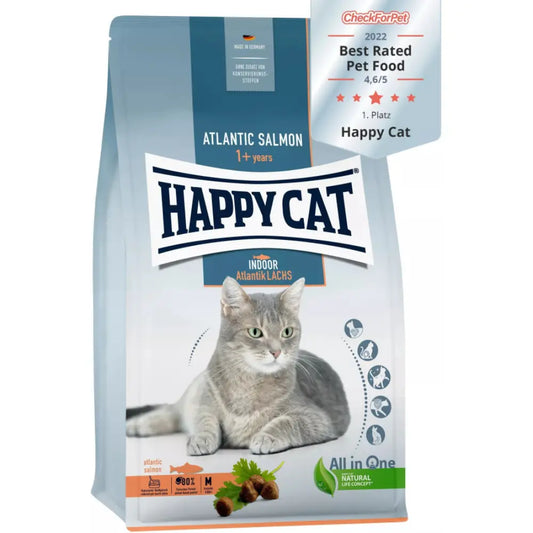 Happy Cat Indoor Atlantiklachs sabor Salmón Happy Cat Mascotas-Ávila