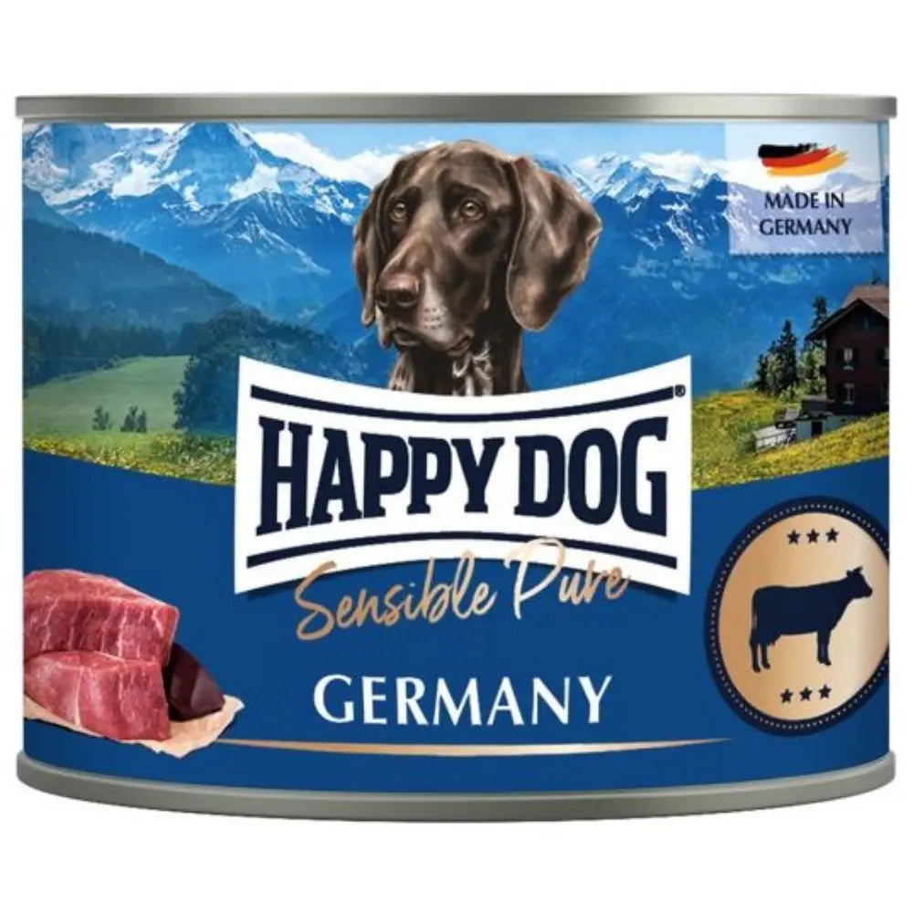 Happy Dog Sensible Pure Germany (Rind Pur) 200 g Lata Happy Dog Mascotas-Ávila