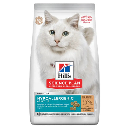 Hill'S Science Plan Adult Hypoallergenic Huevo e Insectos 7 kg Alimento para Gatos HILLS Mascotas-Ávila