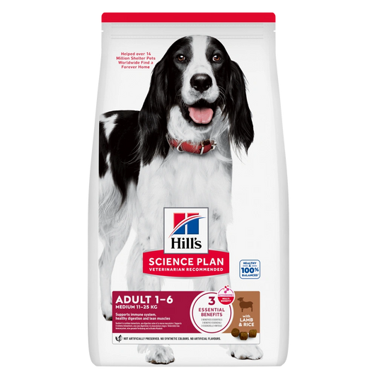 Hill'S Science Plan Adult Medium Cordero y Arroz 14 kg Alimento para Perros HILLS Mascotas-Ávila