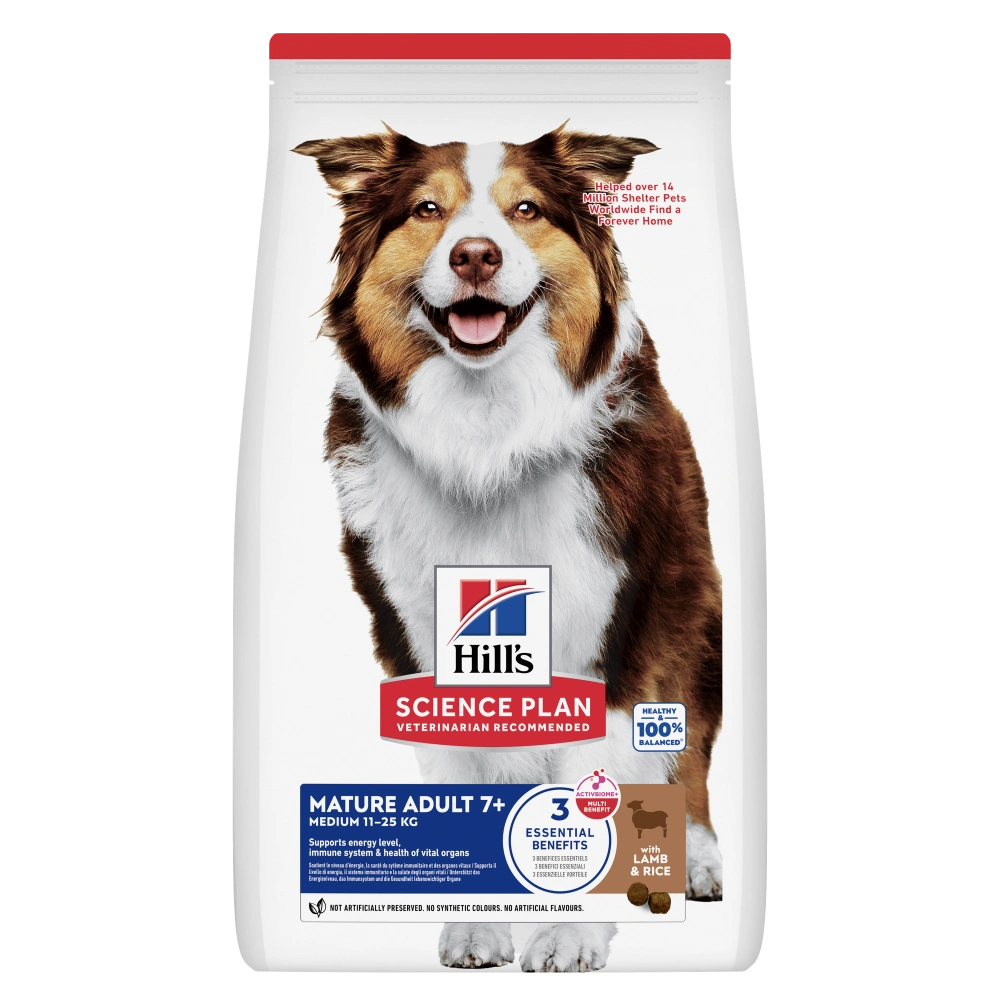 Hill'S Science Plan Mature Adult 7+ Active Longevity Cordero y Arroz 14 kg Alimento para Perros HILLS Mascotas-Ávila