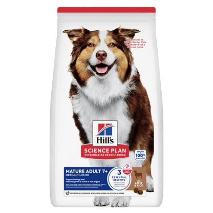 Hill'S Science Plan Mature Adult 7+ Active Longevity Cordero y Arroz 14 kg Alimento para Perros HILLS Mascotas-Ávila