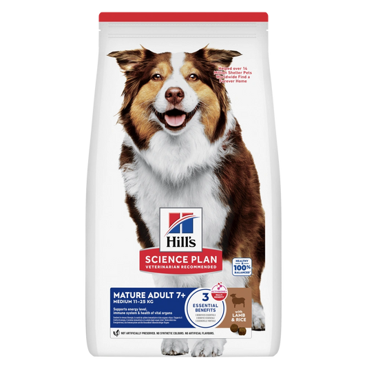 Hill'S Science Plan Mature Adult 7+ Active Longevity Cordero y Arroz 14 kg Alimento para Perros HILLS Mascotas-Ávila