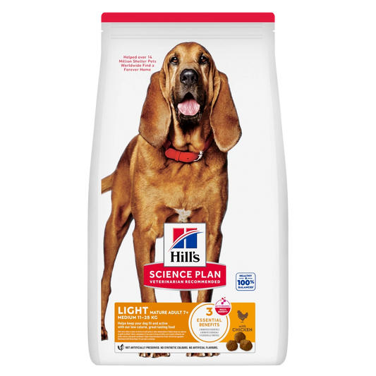 Hill'S Science Plan Mature Adult 7+ Light Medium Pollo 14 kg Alimento para Perros HILLS Mascotas-Ávila