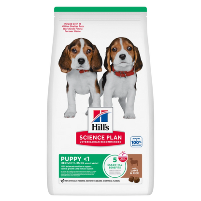 Hill'S Science Plan Medium Puppy Cordero y Arroz 14 kg Alimento para Perros HILLS Mascotas-Ávila