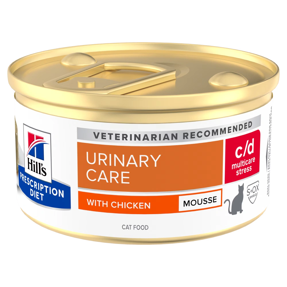 Hill's Prescription Diet Feline c/d Multicare Stress Mousse Comida Húmeda para Gatos 85g (Enfermedad Urinaria) HILLS Mascotas-Ávila