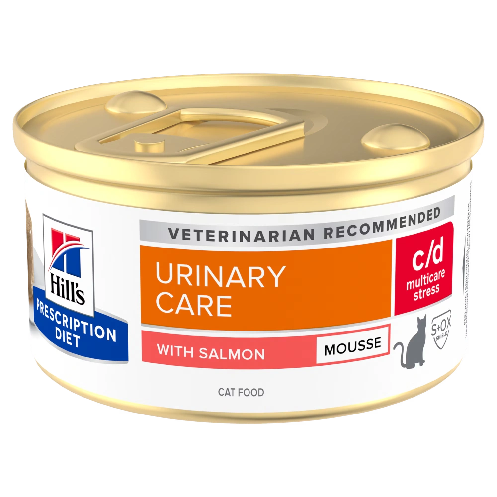 Hill's Prescription Diet Feline c/d Multicare Stress Mousse Comida Húmeda para Gatos 85g (Enfermedad Urinaria) HILLS Mascotas-Ávila