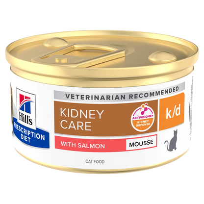 Hill's Prescription Diet Feline k/d Mousse Comida Húmeda para Gatos 85g (Enfermedad Renal) HILLS Mascotas-Ávila