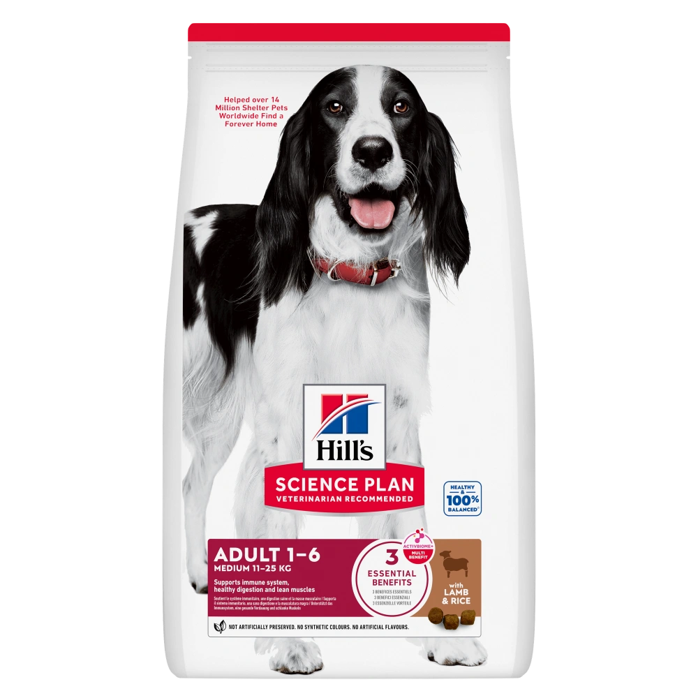 Hill's Science Plan Adult Medium Cordero y Arroz 18 kg Alimento para Perros HILLS Mascotas-Ávila