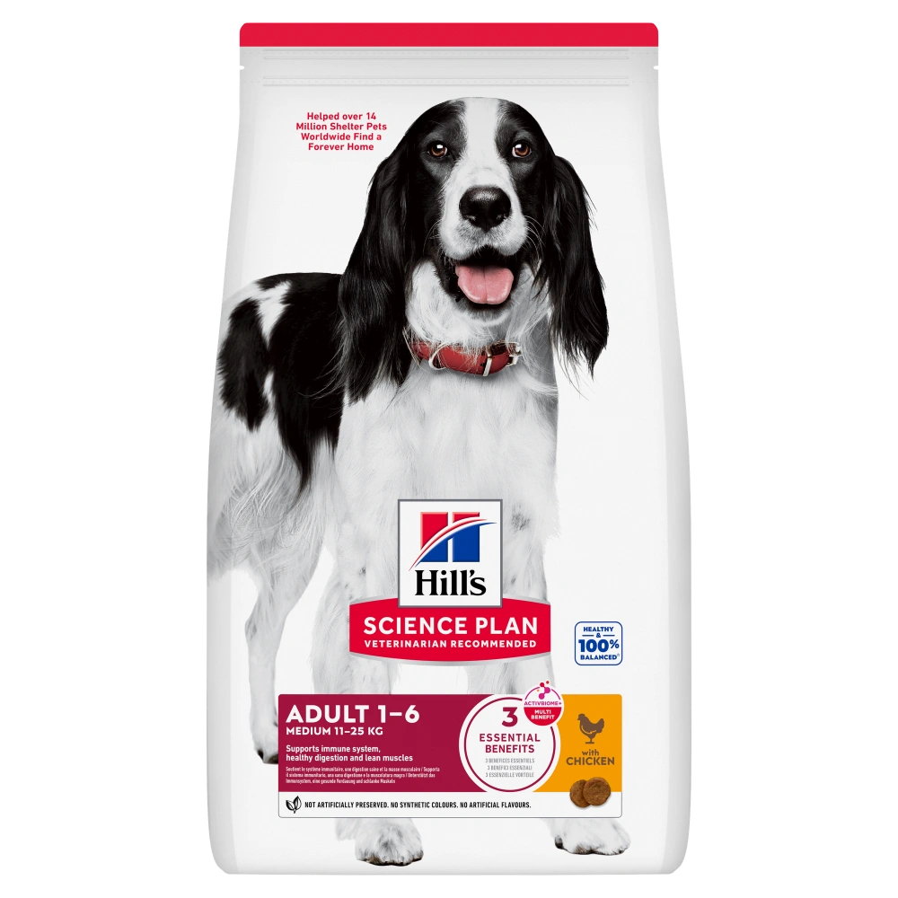 Hill's Science Plan Adult Medium Pollo 14 kg Alimento para Perros HILLS Mascotas-Ávila