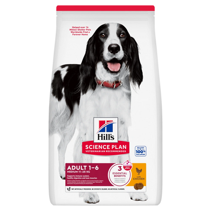 Hill's Science Plan Adult Medium Pollo 14 kg Alimento para Perros HILLS Mascotas-Ávila