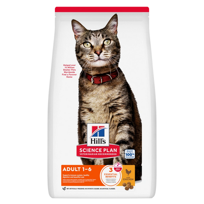 Hill's Science Plan Adult Pollo 300 g Pienso para Gatos HILLS Mascotas-Ávila