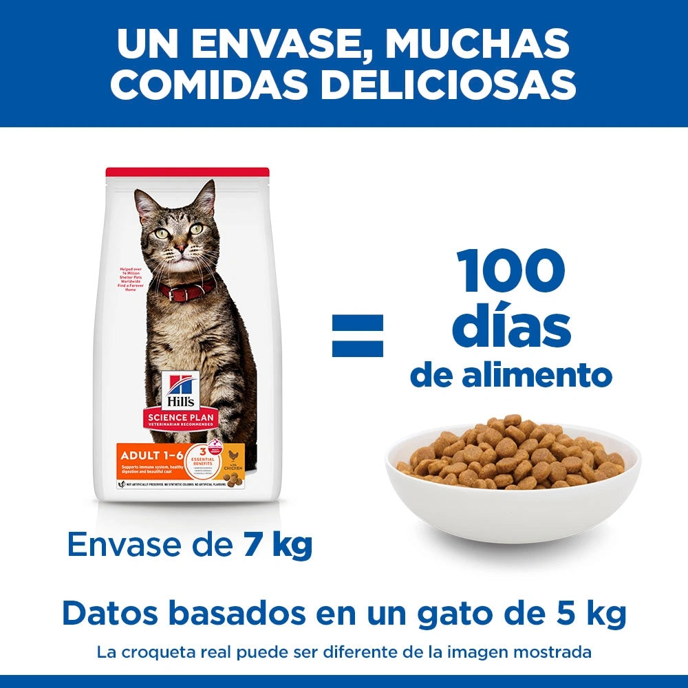 Hill's Science Plan Adult Pollo 300 g Pienso para Gatos HILLS Mascotas-Ávila