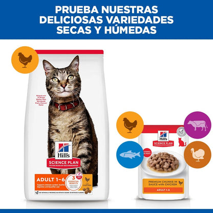 Hill's Science Plan Adult Pollo 300 g Pienso para Gatos HILLS Mascotas-Ávila