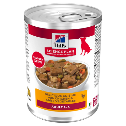 Hill's Science Plan Canine Adult Estofado con Pollo y Verduras Comida Húmeda para Perros 363g HILLS Mascotas-Ávila