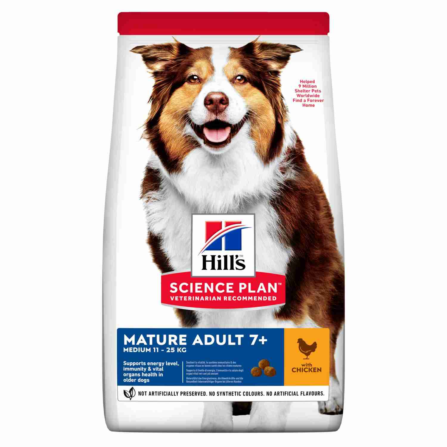 Hill's Science Plan Mature Adult 7+ Medium Pollo Pienso para Perros HILLS Mascotas-Ávila