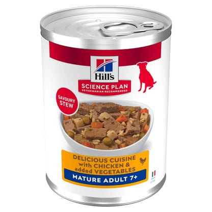 Hill's Science Plan Mature Adult Estofado con Pollo y Verduras Lata Húmeda para Perros HILLS Mascotas-Ávila