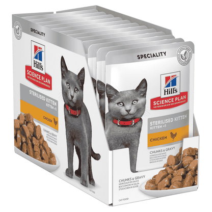 Hill's Science Plan Sterilized Kitten Pollo Pack 12x85g Húmeda para Gatos HILLS Mascotas-Ávila
