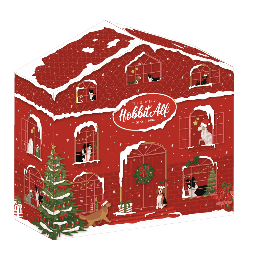 Hobbit Alf Caja Regalo Navidad Christmas Dog Paradise | Snacks Naturales para Perros HOBBIT.ALF Mascotas-Ávila