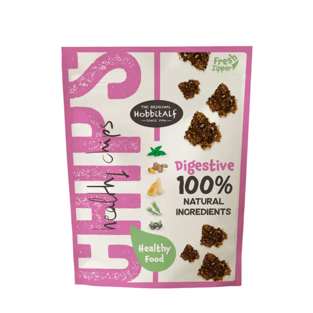 Digestive Hobbit Alf Healthy Chips 180 g Snack Natural y Saludable para Perros | Fresh Dental, Digestive, Relax HOBBIT.ALF Mascotas-Ávila