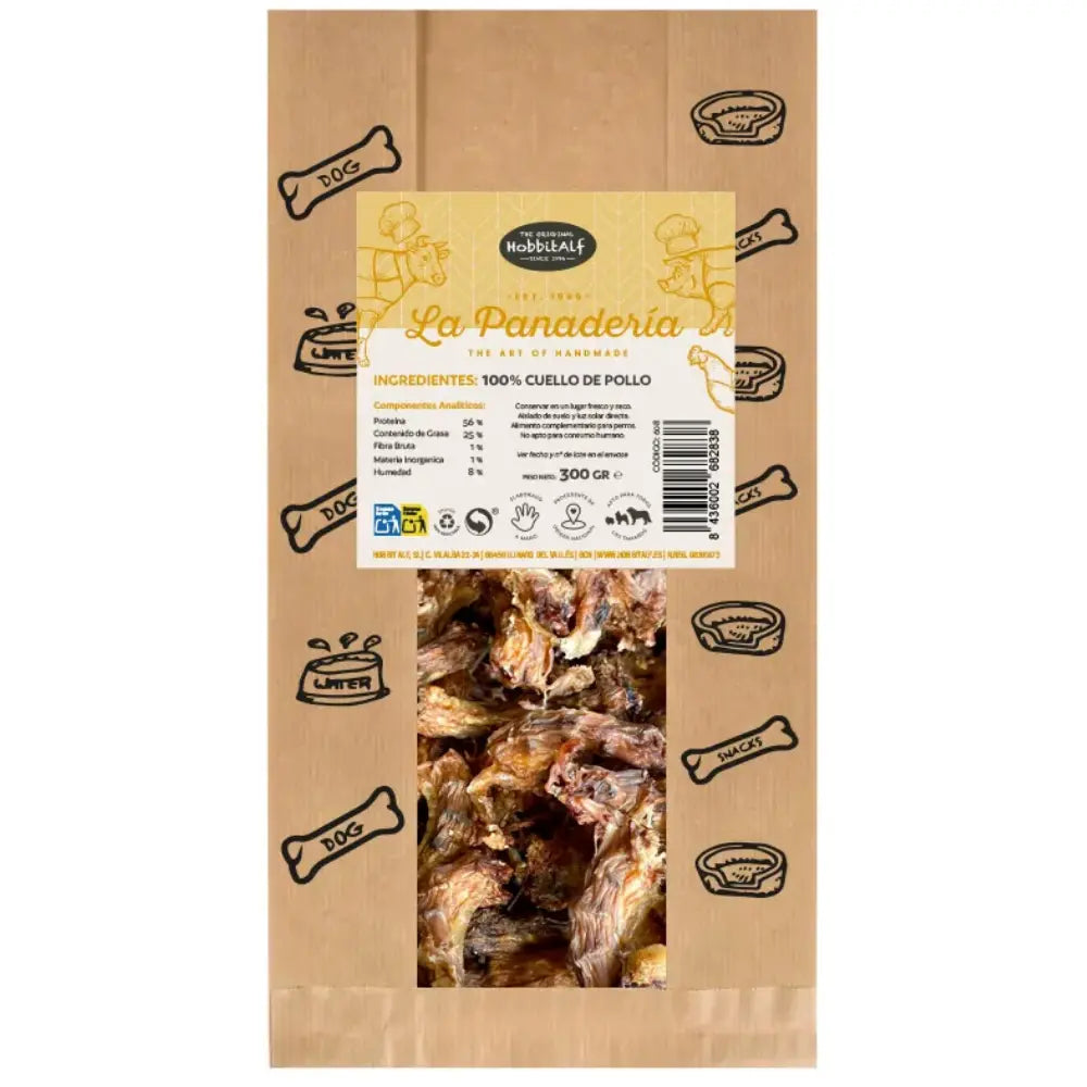 Cuellos De Pollo Hobbit Snack La Panaderia 300 g HOBBIT.ALF Mascotas-Ávila
