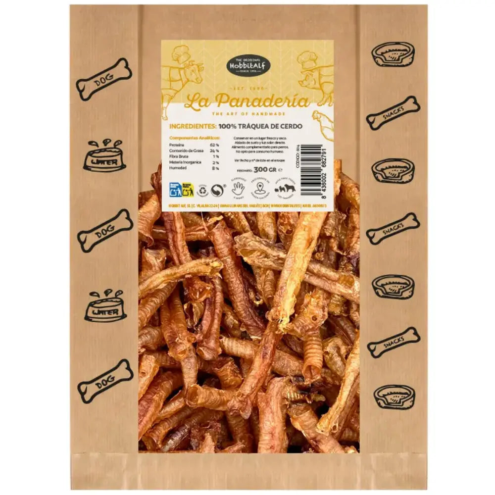 Tráquea De Cerdo Hobbit Snack La Panaderia 300 g HOBBIT.ALF Mascotas-Ávila