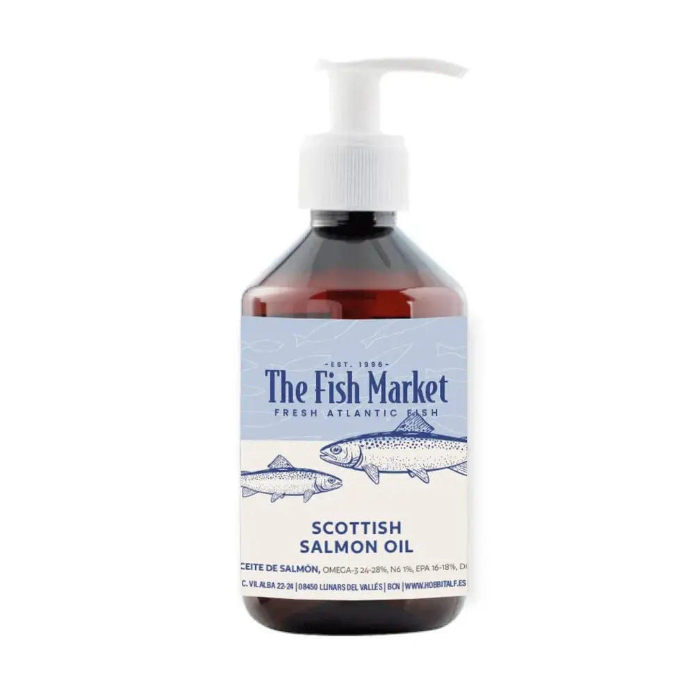 Hobbitalf Aceite de Salmón Omega 3 250 ml - Suplemento Natural para Perros HOBBITALF Mascotas-Ávila