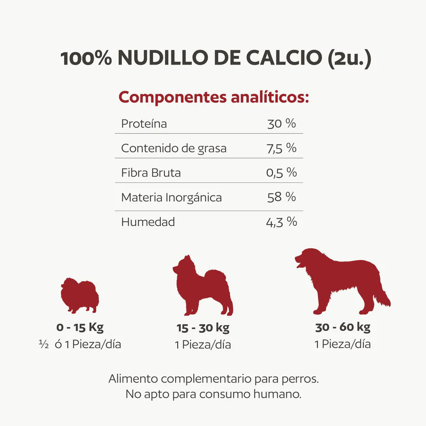 Hobbitalf Nudillo de Ternera de Calcio Pack 2 Snack Natural para Perros HOBBIT.ALF Mascotas-Ávila