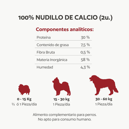 Hobbitalf Nudillo de Ternera de Calcio Pack 2 Snack Natural para Perros HOBBIT.ALF Mascotas-Ávila