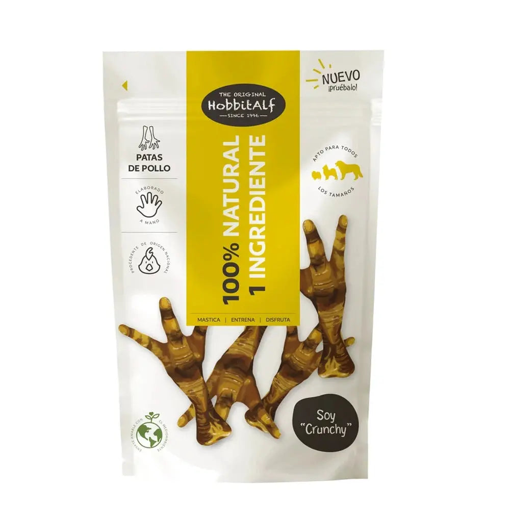 Hobbitalf Patas de Pollo 100 g Snack Proteico para Perros HOBBITALF Mascotas-Ávila