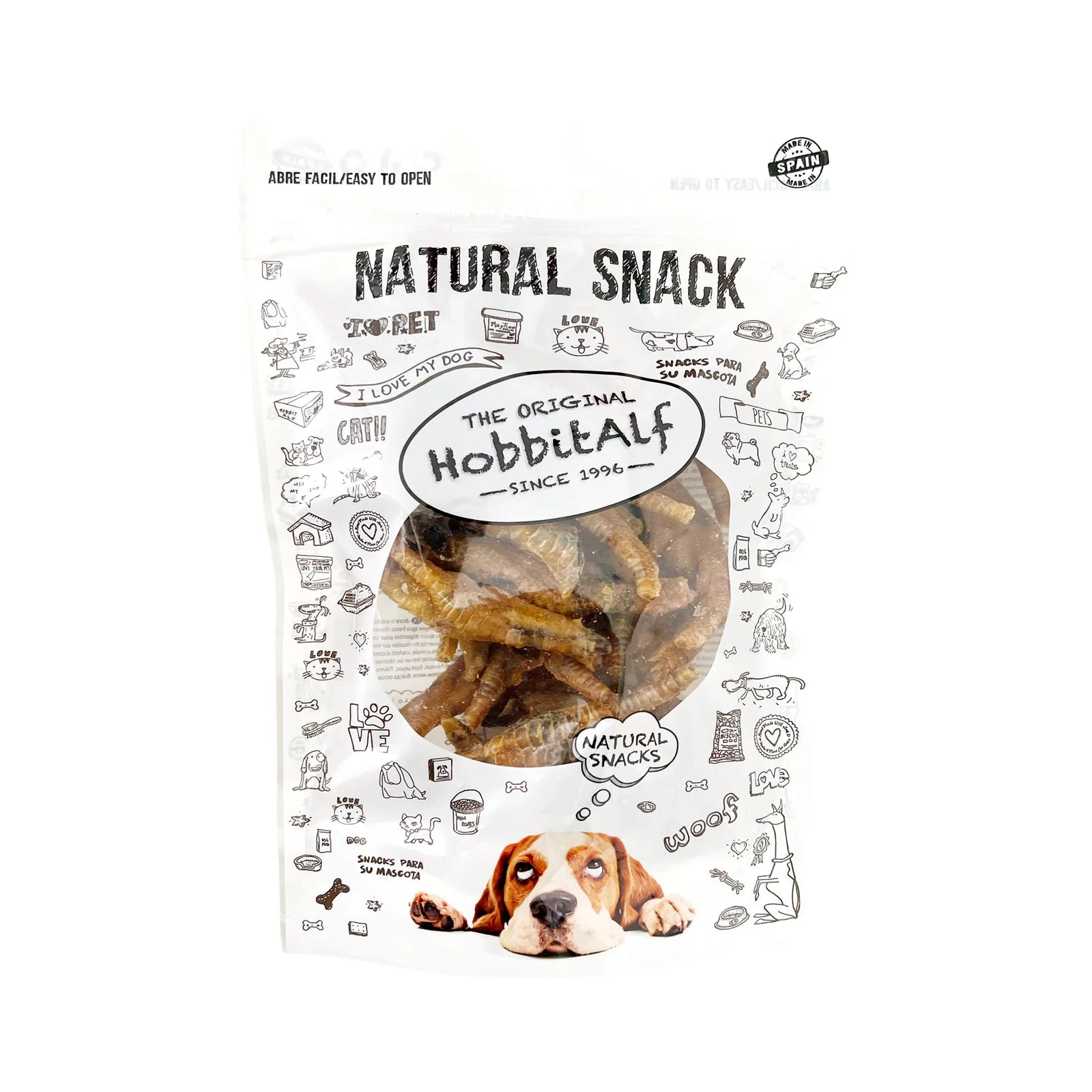 Hobbitalf Patas de Pollo 250 g Snack Natural para Perros HOBBITALF Mascotas-Ávila