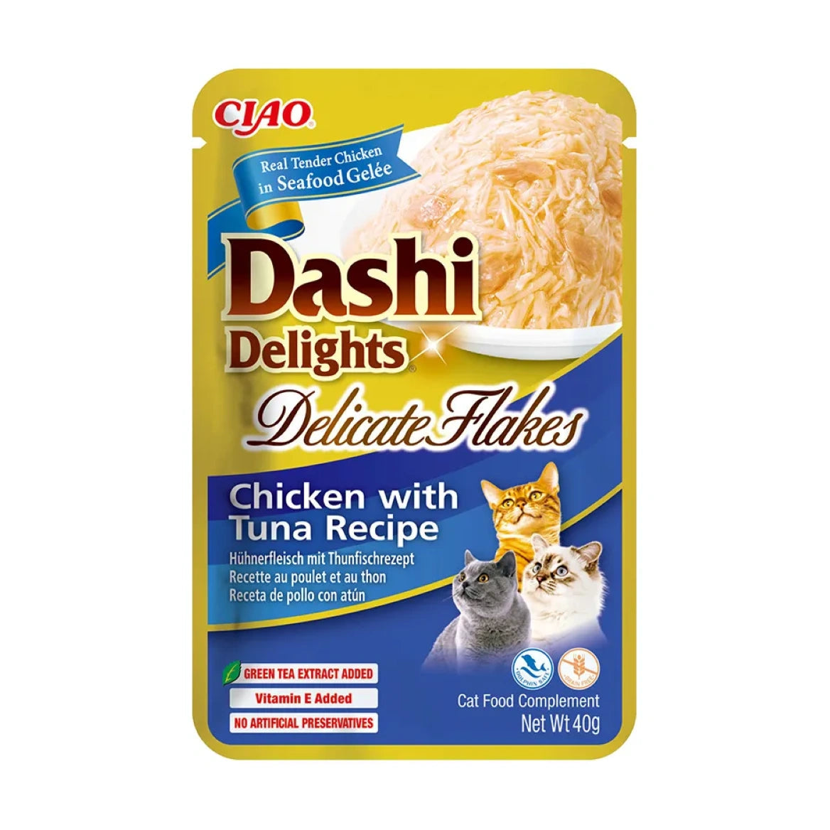 Inaba Dashi Delights Sobre Comida Húmeda para Gatos 40g INABA Mascotas-Ávila